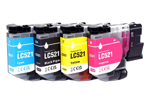 PixoJet Brother LC521 rabattpaket - 4 st.