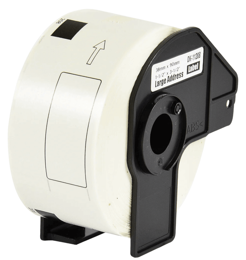 PixoJet Brother DK11208 38 x 90 mm, 400 st. Vit adressetikett