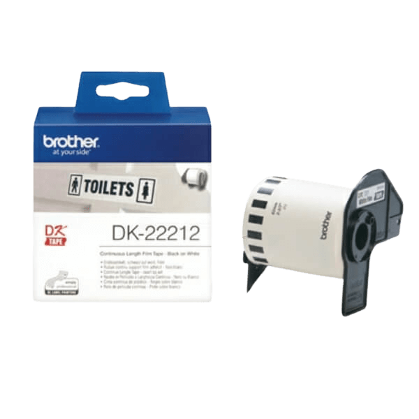 Brother Original DK22212 62mm x 15,24m Vit tejp