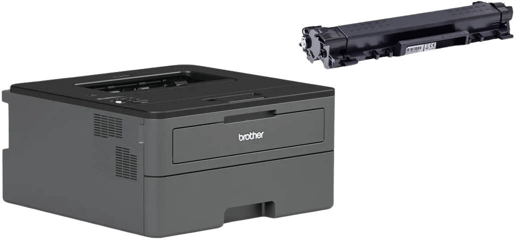 Brother HL-L2370DN sort hvid laserprinter + TN-2420 XL