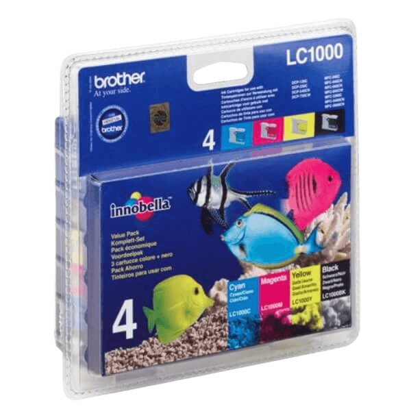Brother Original LC1000VALBPDR CMYK rabattpaket | Innehåll: 1700 sidor