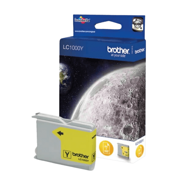 Brother Original LC1000Y gul bläckpatron | Innehåll: 400 sidor