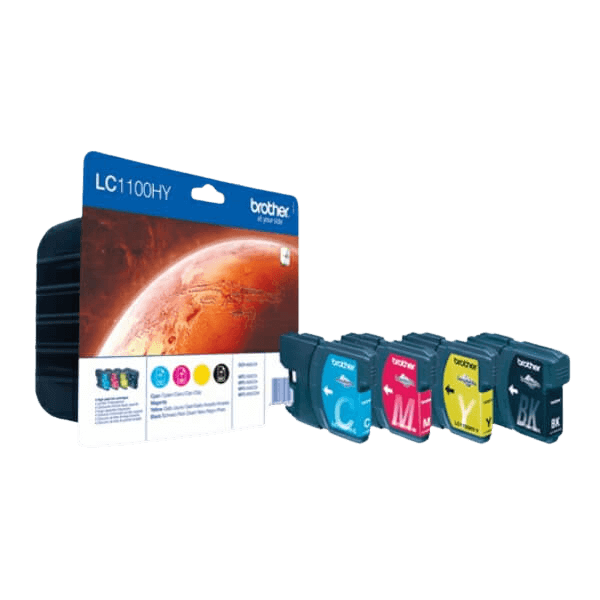 Brother Original LC1100HY XL CMYK rabattpaket | Innehåll: 3000 sidor