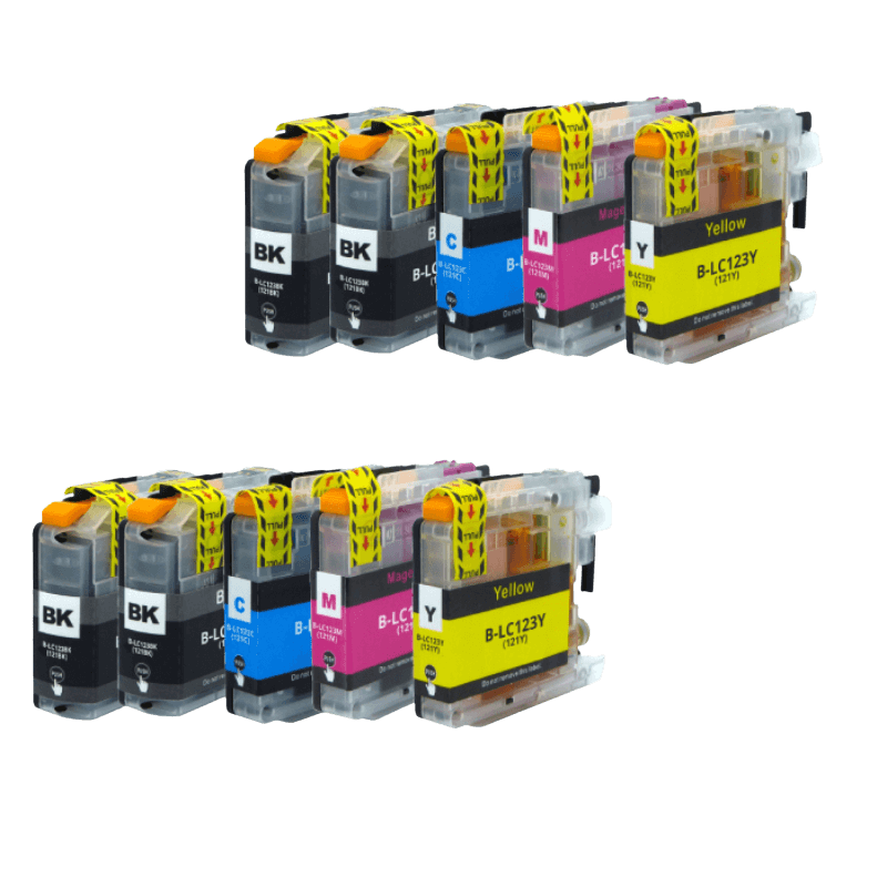 PixoJet Brother LC123 rabattpaket - 10 st.