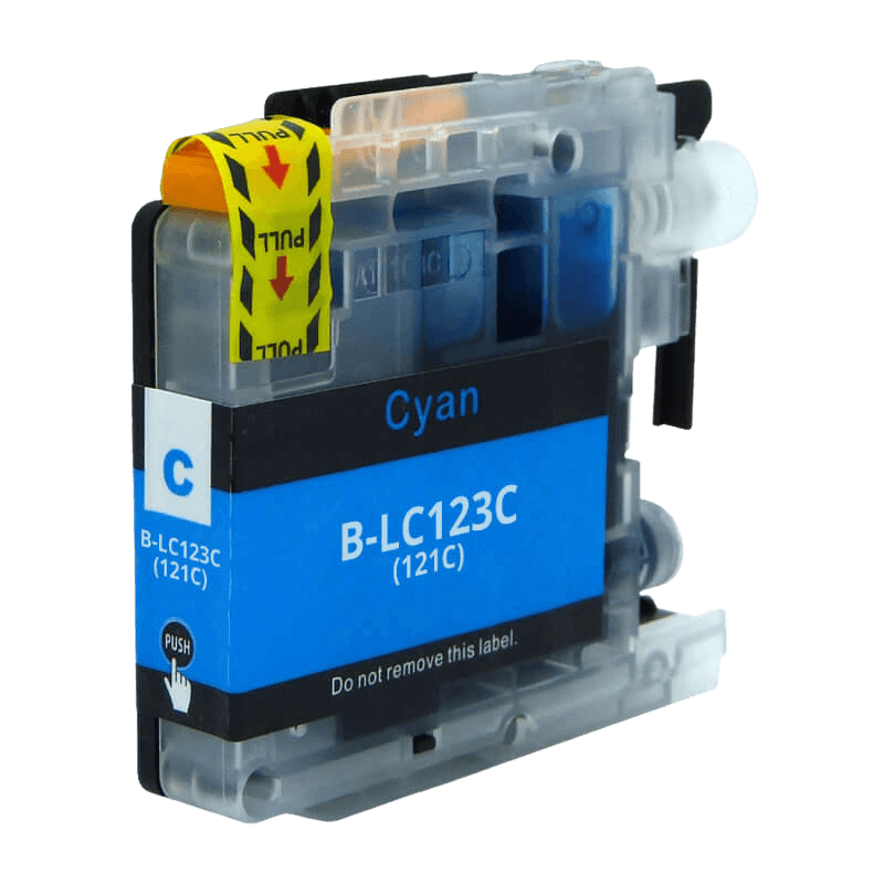 PixoJet Brother LC123C cyan bläckpatron | Innehåll: 10 ml.