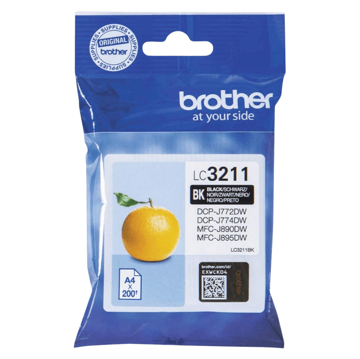 Brother Original LC3211BK svart bläckpatron | Innehåll: 200 sidor