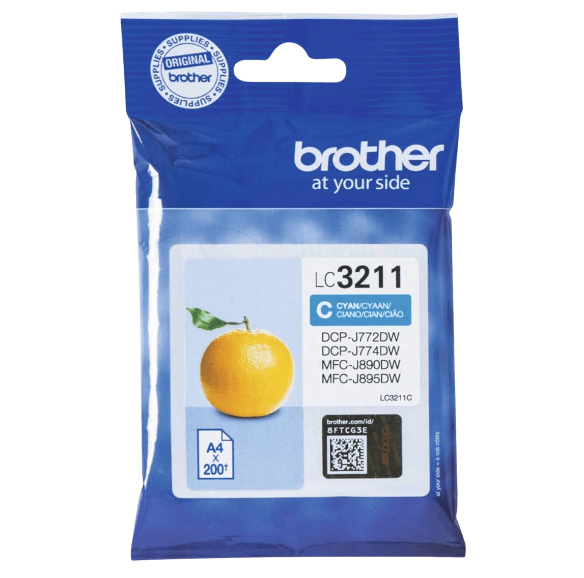 Brother Original LC3211C cyan bläckpatron | Innehåll: 200 sidor