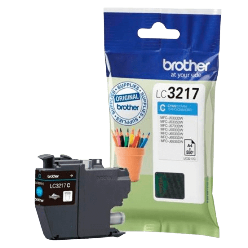 Brother Original LC3217C cyan bläckpatron | Innehåll: 550 sidor