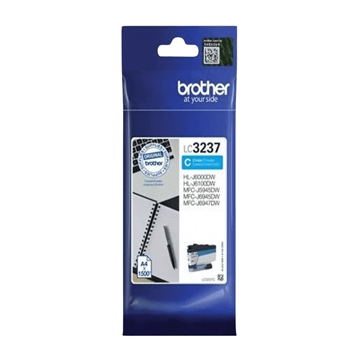 Brother Original LC3237C cyan bläckpatron | Innehåll: 1500 sidor
