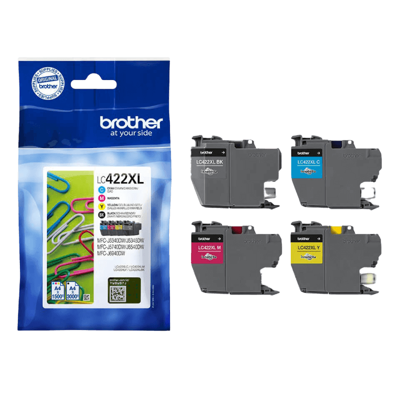 Brother Original LC422XLVALDR CMYK rabattpaket | Innehåll: 7500 sidor