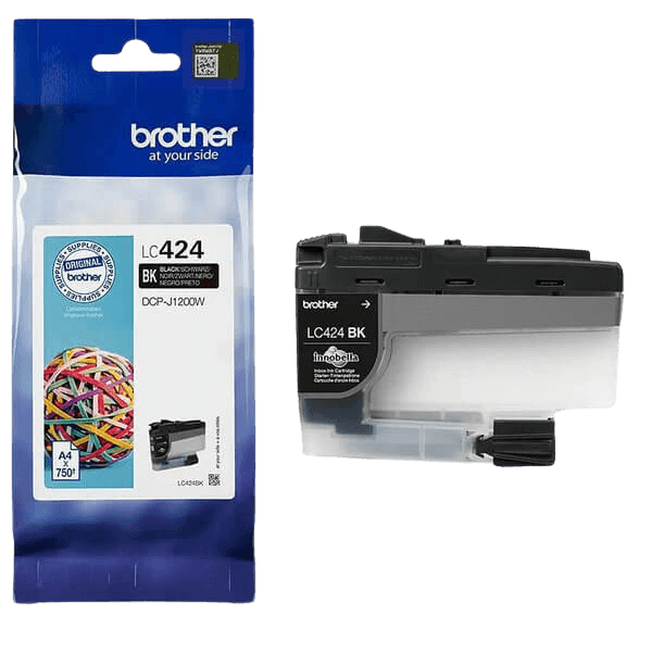 Brother Original LC424BK svart bläckpatron | Innehåll: 750 sidor