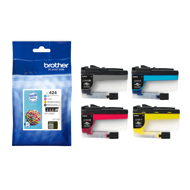 Brother Original LC424VAL CMYK rabattpaket | Innehåll: 3000 sidor