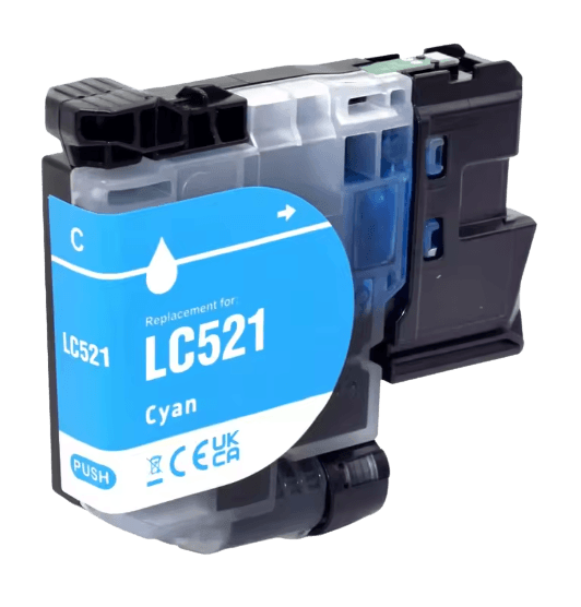 PixoJet Brother LC521C cyan bläckpatron | Innehåll: 500 sidor
