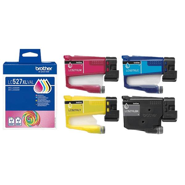 Brother Original LC527XLVAL CMYK rabattpaket | Innehåll: 3500/2000 sidor