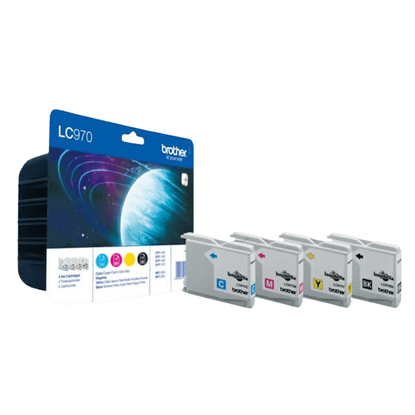 Brother Original LC970 CMYK rabattpaket | Innehåll: 1250 sidor