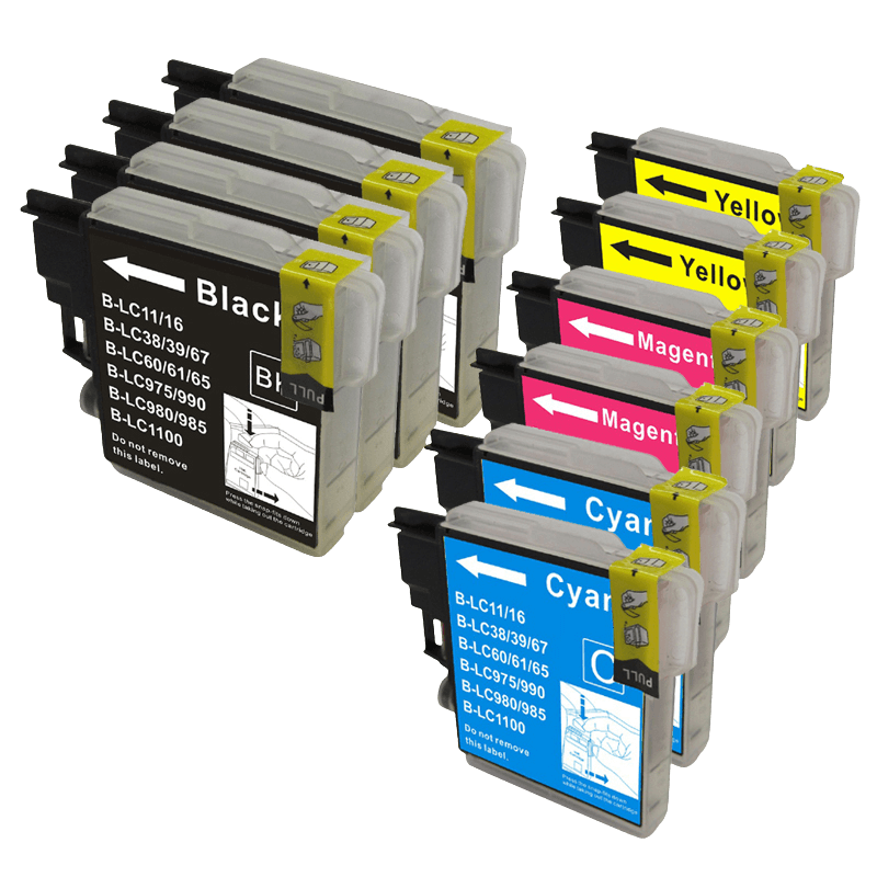 PixoJet Brother LC980 XL rabattpaket - 10 st.