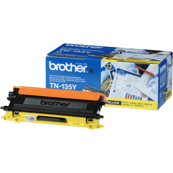 Brother Original TN135Y XL gul toner | Innehåll: 4000 sidor
