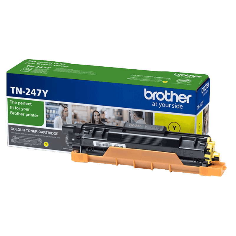 Brother Original TN247Y XL gul toner | Innehåll: 2300 sidor