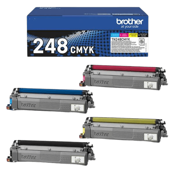 Brother Original TN248VAL CMYK rabattpaket | Innehåll: 4000 sidor