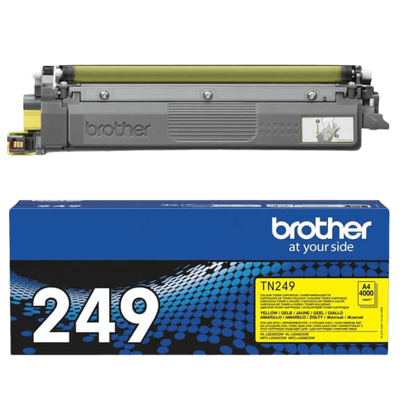Brother Original TN249Y XXL gul toner | Innehåll: 4000 sidor