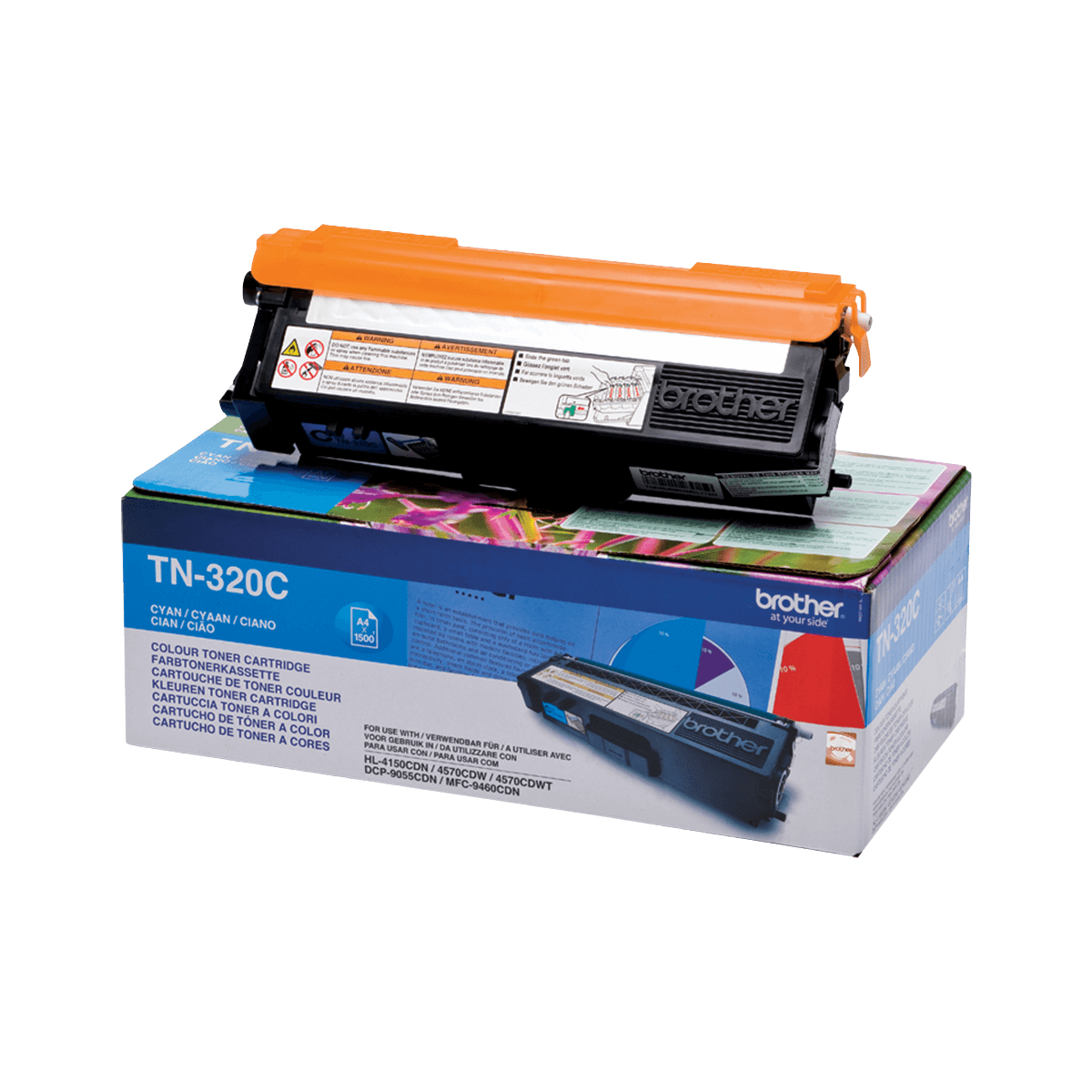 Brother Original TN320C cyan toner | Innehåll: 1500 sidor