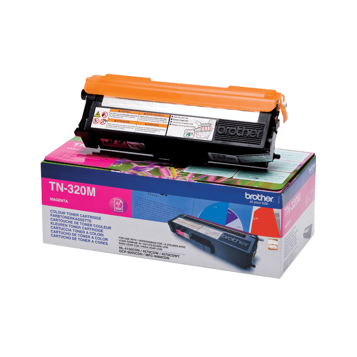 Brother Original TN320M magenta toner | Innehåll: 1500 sidor