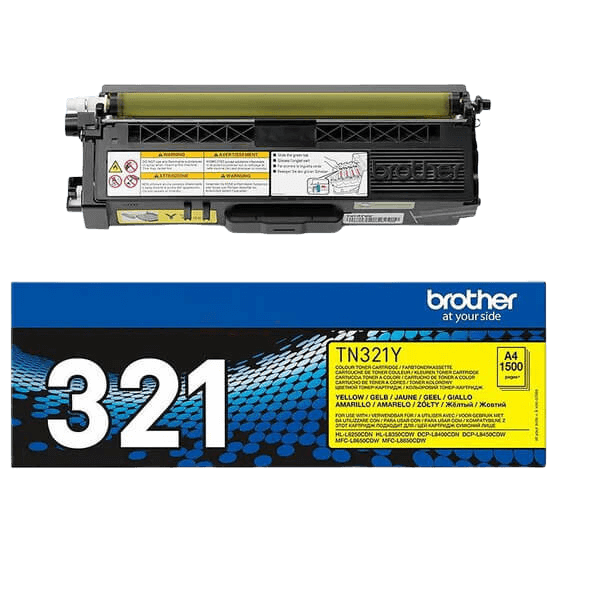 Brother Original TN321Y gul toner | Innehåll: 1500 sidor