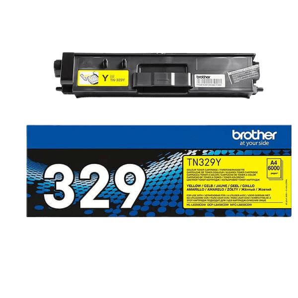 Brother Original TN329Y XXL gul toner | Innehåll: 6000 sidor