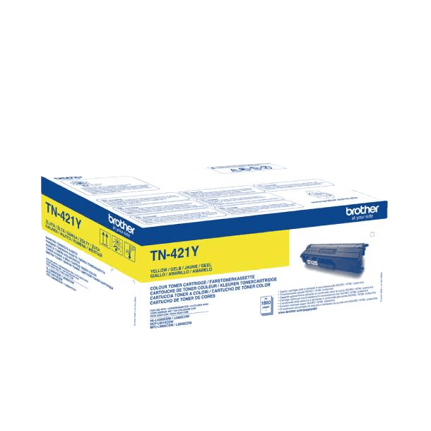 Brother Original TN421Y gul toner | Innehåll: 1800 sidor
