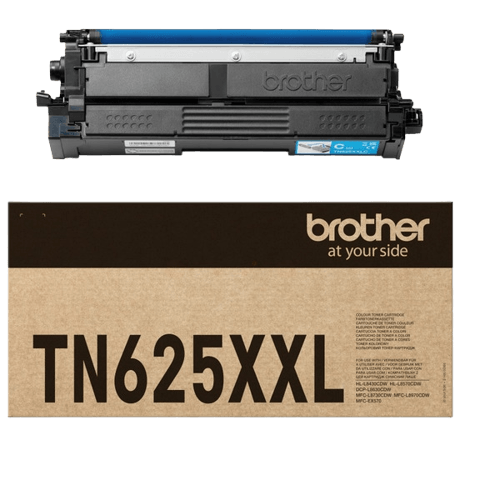 Brother Original TN625XXLC XXL cyan toner | Innehåll: 6500 sidor