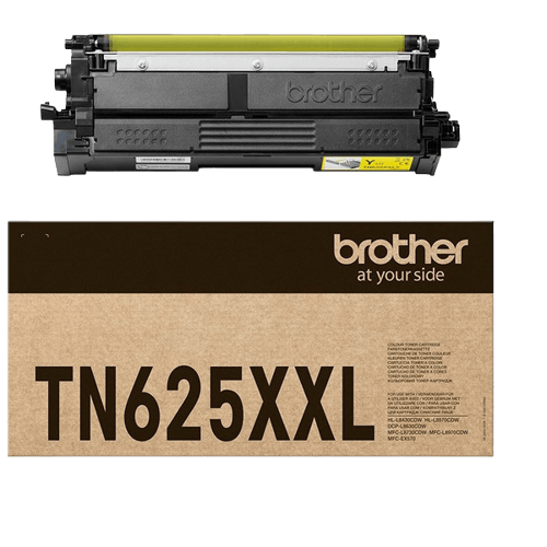 Brother Original TN625XXLY XXL gul toner | Innehåll: 6500 sidor