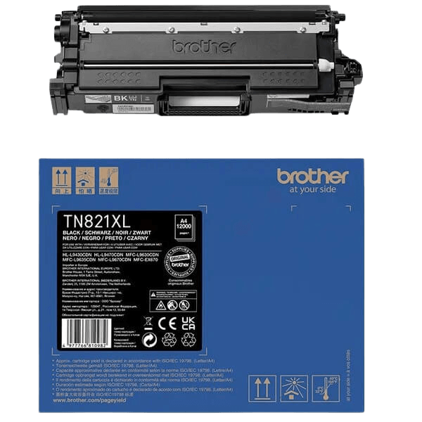 Brother Original TN821XLBK svart toner | Innehåll: 12000 sidor