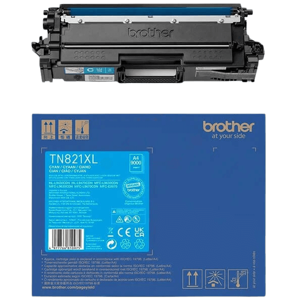 Brother Original TN821XLC cyan toner | Innehåll: 9000 sidor