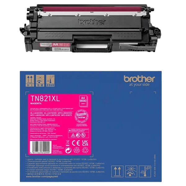 Brother Original TN821XLM magenta toner | Innehåll: 9000 sidor