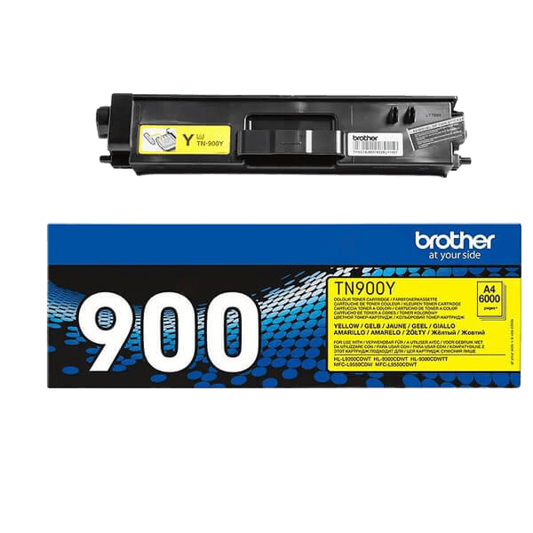 Brother Original TN900Y gul toner | Innehåll: 6000 sidor
