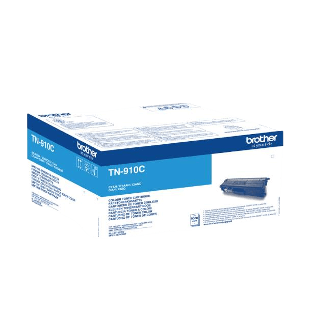 Brother Original TN910C cyan toner | Innehåll: 9000 sidor