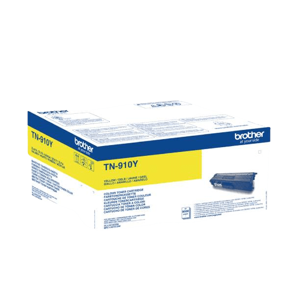 Brother Original TN910Y gul toner | Innehåll: 9000 sidor