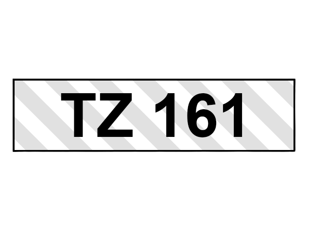 PixoJet Brother TZe-161 36 mm x 8 m Svart text / Genomskinlig tejp