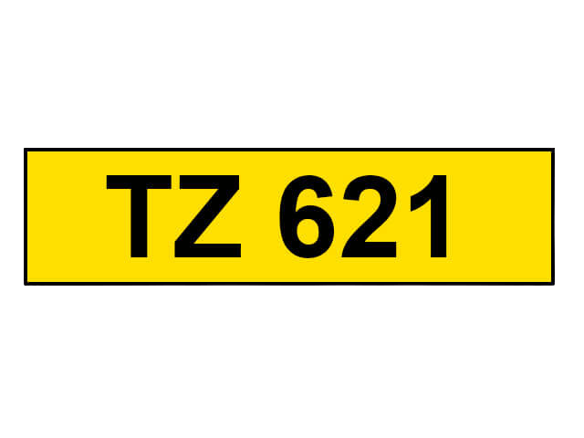PixoJet Brother TZe-621 9 mm x 8 m Svart text / Gul tejp