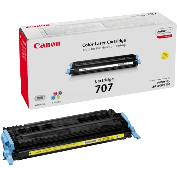 Canon Original 707 9421A004 gul toner | Innehåll: 2000 sidor
