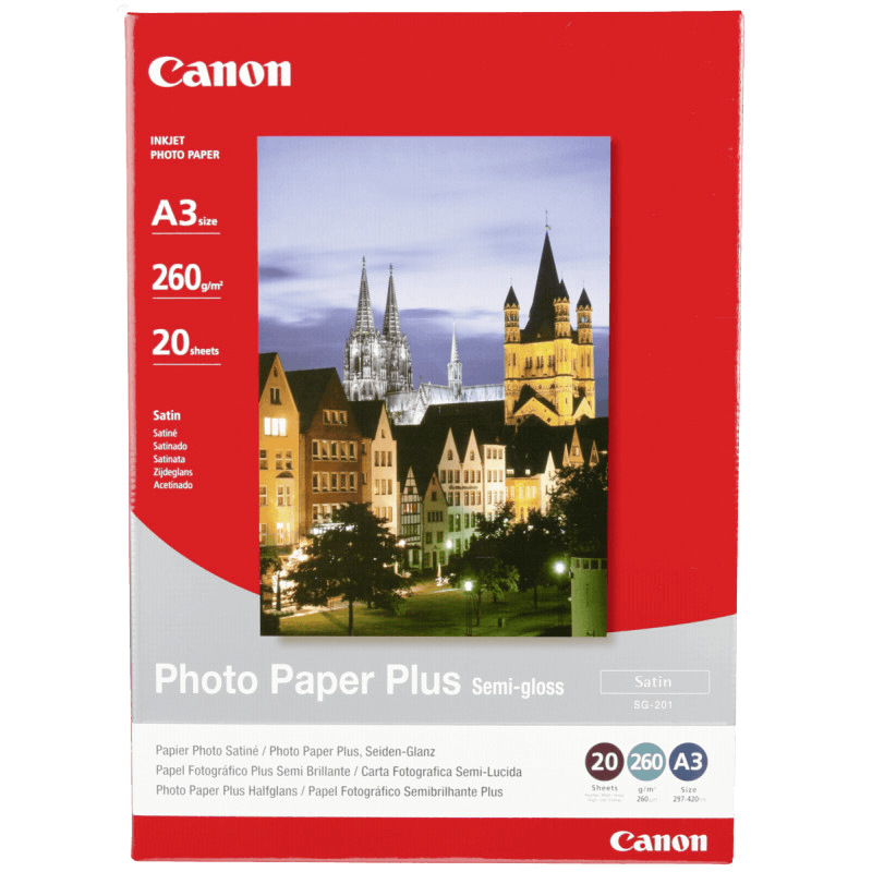 Canon SG-201 halvblankt fotopapper Plus A3, 260 g, 20 ark (1686B026)