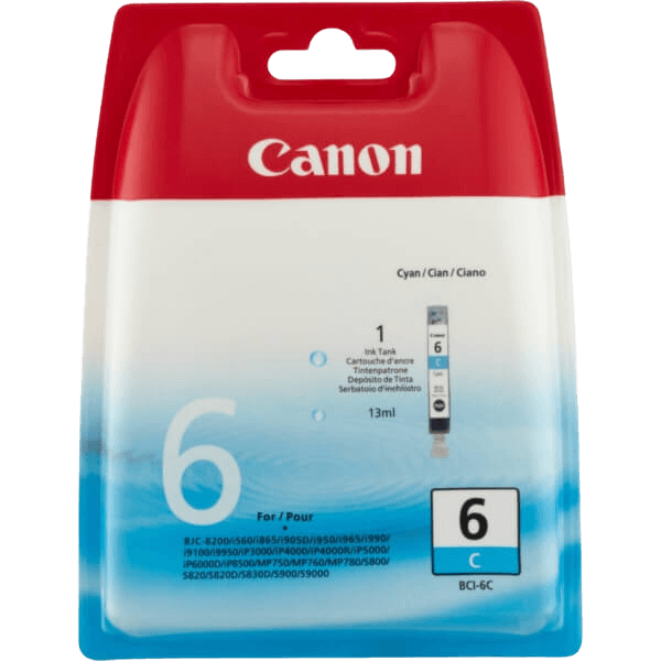 Canon Original BCI-6C 4706A002 cyan bläckpatron | Innehåll: 13 ml.
