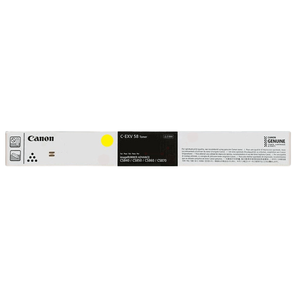 Canon Original C-EXV58 Y 3766C002 XL gul toner | Innehåll: 60000 sidor