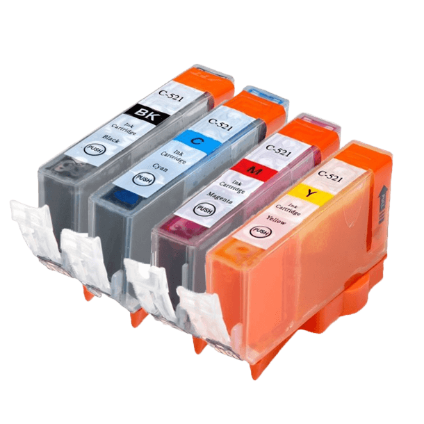 PixoJet Canon CLI-521 rabattpaket - 4 st.