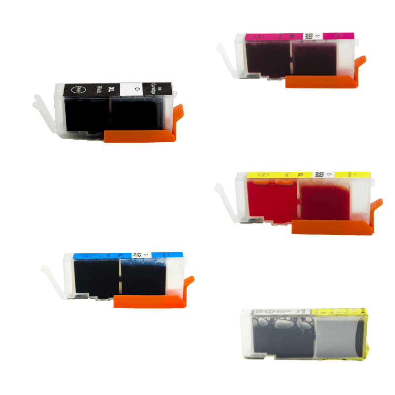 PixoJet Canon CLI-551XL rabattpaket - 5 st.