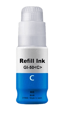 PixoJet Canon GI-50 C 3403C001 cyan bläck refill | Innehåll: 70 ml.