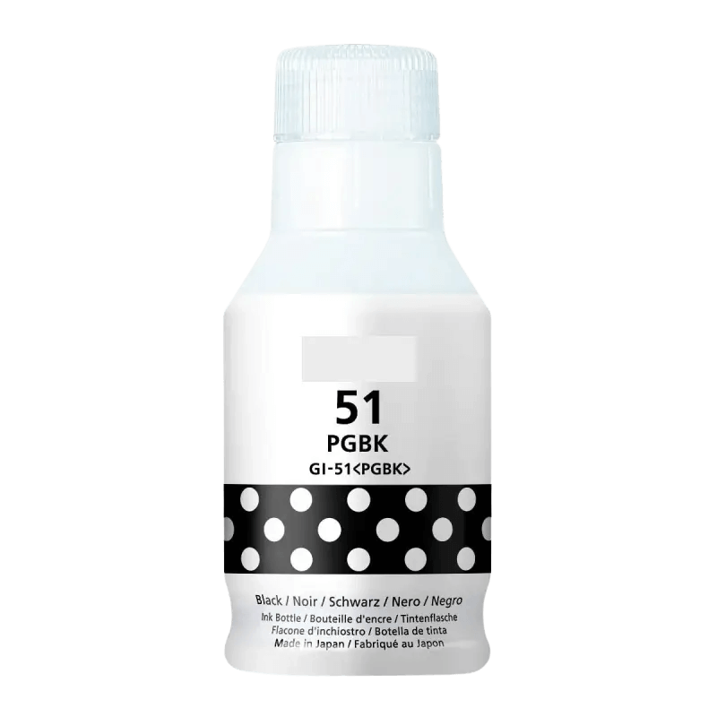PixoJet Canon GI-51PGBK 4529C001 pigment svart bläck refill | Innehåll: 135 ml.