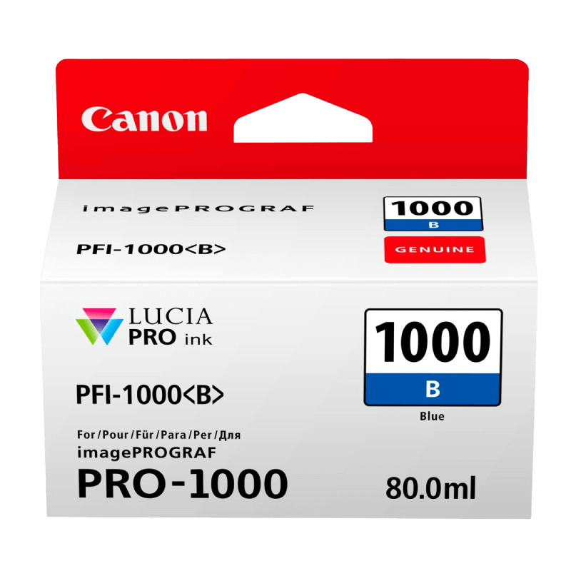Canon Original PFI-1000B 0555C001 blå bläckpatron | Innehåll: 80 ml.
