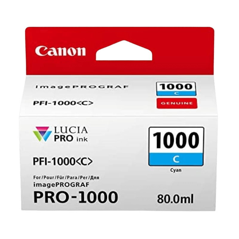 Canon Original PFI-1000C 0547C001 cyan bläckpatron | Innehåll: 80 ml.