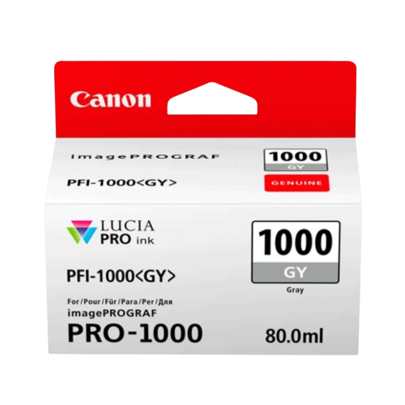 Canon Original PFI-1000GY 0552C001 grå bläckpatron | Innehåll: 80 ml.